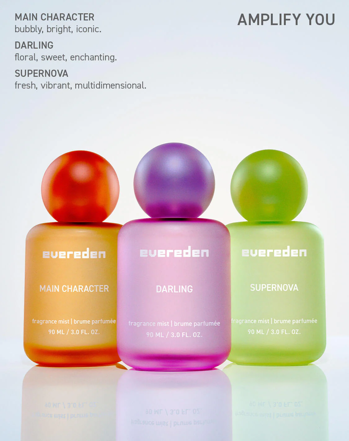Evereden Baby Shampoo & Body Wash bottles in three colorful variants