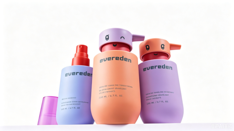 Evereden 2-in-1 baby shampoo and body wash studio shot for gentle tear-free cleansing of newborn sensitive scalp and skin