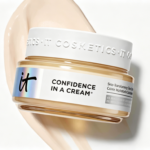 IT Cosmetics CC+ cream studio shot with natural full coverage and long-lasting hydration for mature dry sensitive facial skin