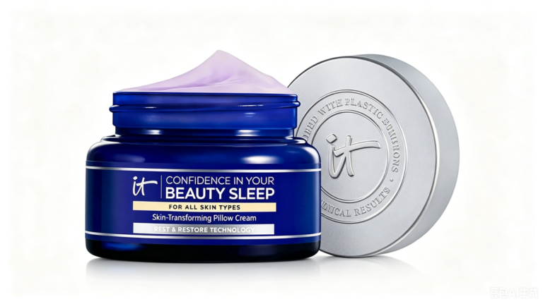 IT Cosmetics Confidence in a Cream moisturizer studio shot for anti-aging deep hydration on mature dry sensitive facial skin